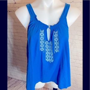 Hollister Blue Beaded summer top